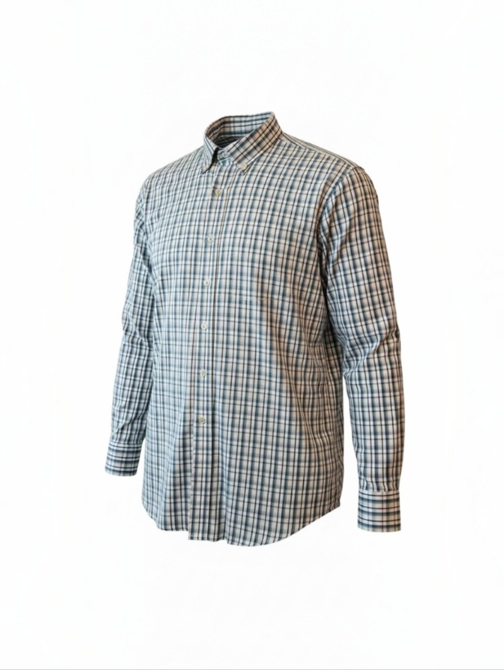 Haggar Forevernew Men’s XXL Long Sleeve Button Green/Tan/Black/Brown